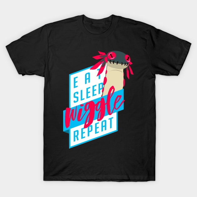 Eat. Sleep. WIGGLE. Repeat. - Monster Hunter T-Shirt by alinerocha